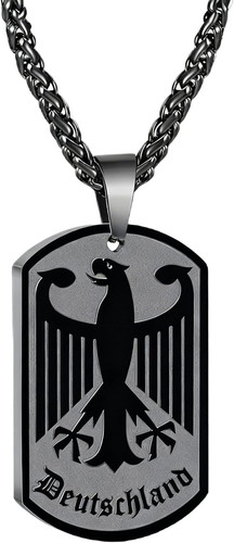 Edelstahl halskette mit adler - edelstahl,